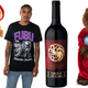 ET, Tamagochi, Black Panther Shirt, House of the Dragon Wine, Life Day Chewbacca